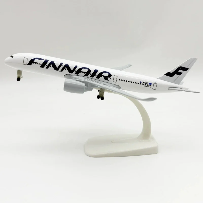 20 سنتيمتر A350 Finnair طقم طائرة سبيكة معدنية دييكاست طائرات مع عجلات ايرباص 350 نموذج طائرة فنلندا لجمع هدية