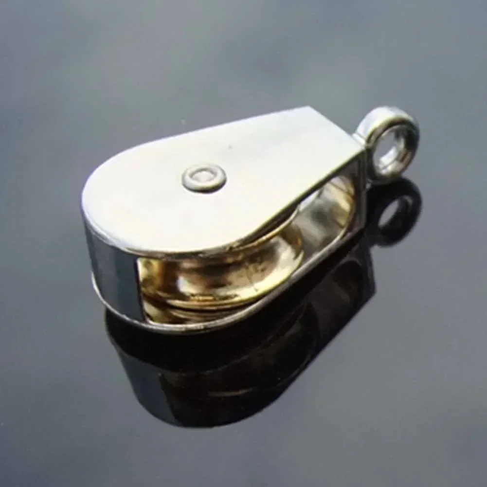 Hot New DIY Mini Metal Sheave Zinc Alloy Fixed Pulley Crown Block And Tackle Lifting Wheel Single/Double Pulley 36/52/75mm