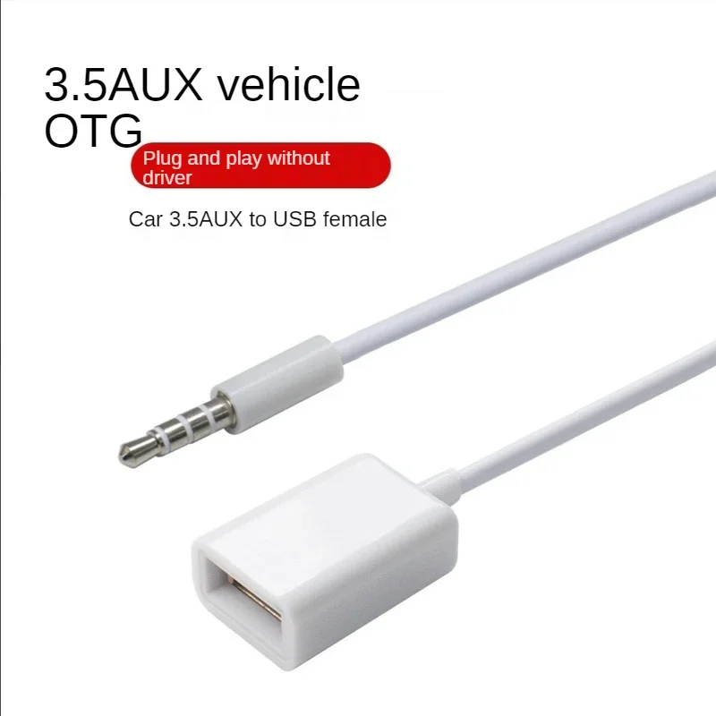 Câble adaptateur de convertisseur OTG, 15cm, 3.5mm, 2.0, câble Audio, Jack AUX mâle vers USB, accessoires de voiture, Type A femelle