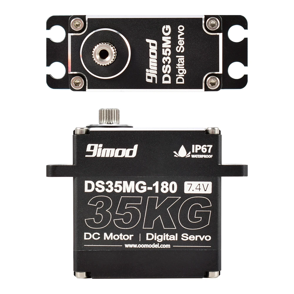 9imod DS35MG 35 kg wasserdichtes Servo 180 ° /270 ° Vollaluminiumgehäuse, Edelstahlgetriebe mit hohem Drehmoment für 1/8 1/10 RC Car – Detail 22
