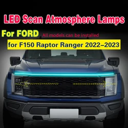 Led Car Hood Lights Strip For Ford F150 Raptor Ranger 2022 2023 Decorative Light Bar Scan Starting Car Daytime Running Light
