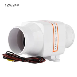 3in Ventilation Fan 3inch InLine Marine Bilge Air Blower Mute Strong Ventilation Fan for Yacht Boat RV Air Blower Fan