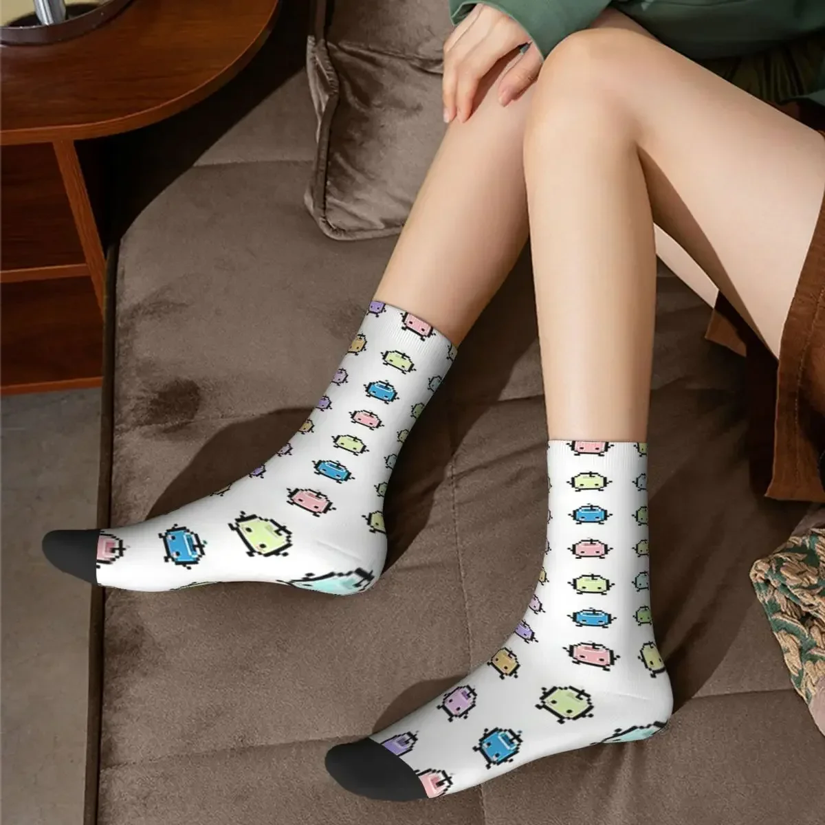 Stardew Valley Pastel Junimos Socks Harajuku Sweat Absorbing Stockings All Season Long Socks for Man Woman\'s Birthday Present