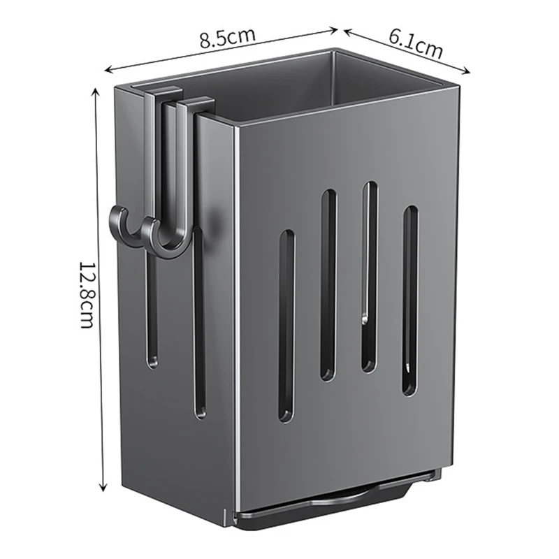 キッチン箸ホルダー-多機能カトラリーホルダー-穴あけ不要-壁掛けスプーン・フォークホルダー-c-a27r