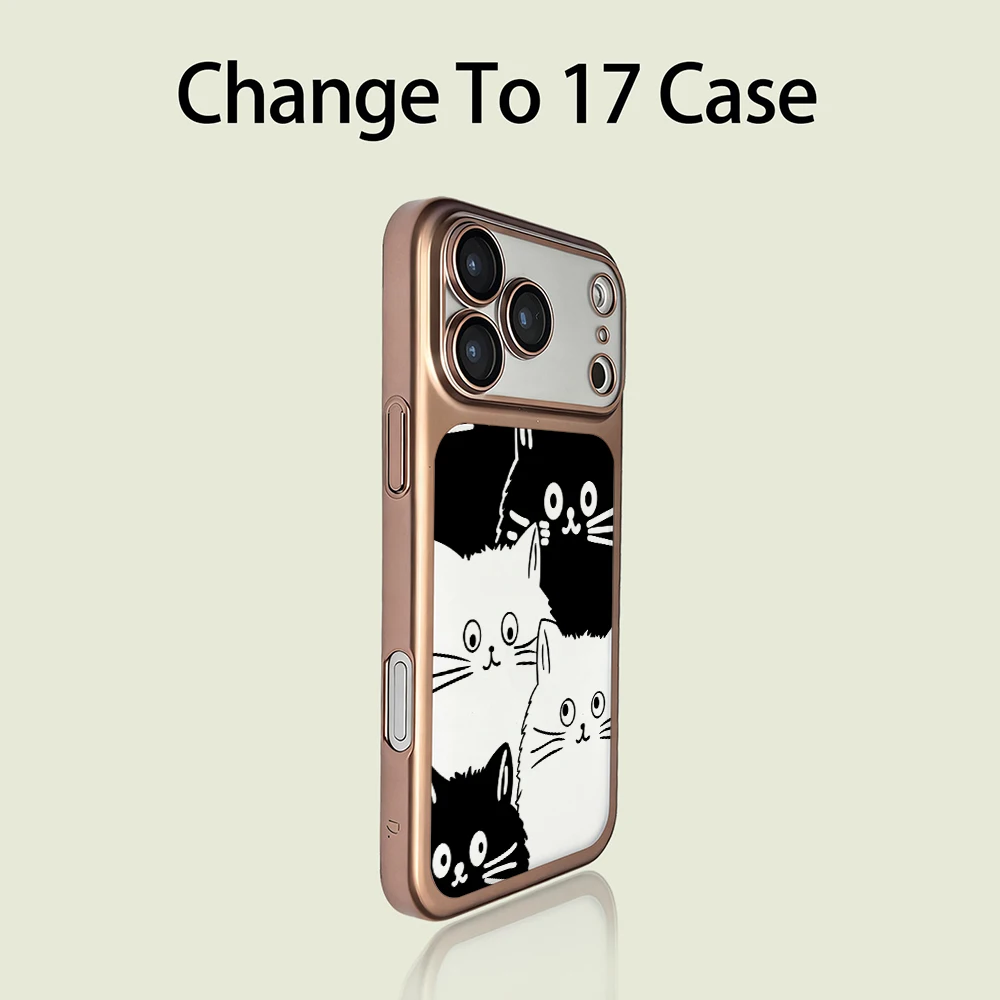 Niedliche Katzen-Schutzhülle für iPhone 13 Pro Max Hüllen iPhone 17 11 12 13 ProMax 16 14 15 Plus 17 Air PC Mattierte Sturzsichere Hülle – Detail 6