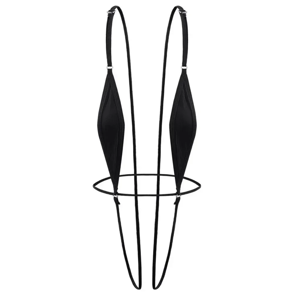 Women Sexy Backless Bodysuit Bikini Lingerie Swimwear V-String Thong Sling Sleepwear Undies Swimming Beach