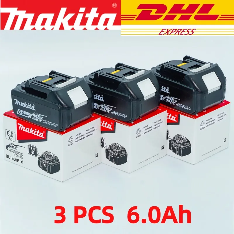 Originele Makita 6ah/5ah // 3ah Voor Makita 18V Batterij Bl1830b Bl1850b Bl1850 Bl1840 Bl1860 Bl1815 Vervangende Lithiumbatterij