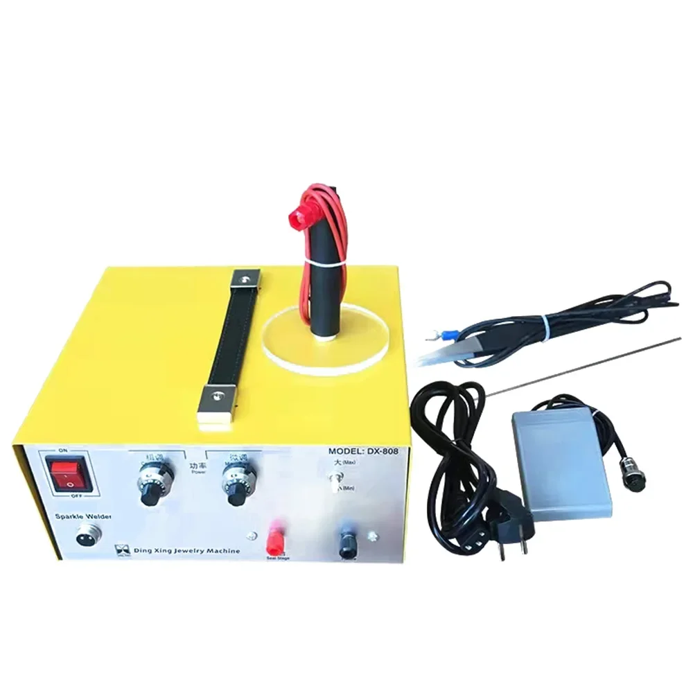 

Новый ручной импульсный сварочный аппарат для точечной сварки DX-808 80A, импульсный сварочный аппарат для точечной сварки золотых, серебряных, платиновых ювелирных изделий