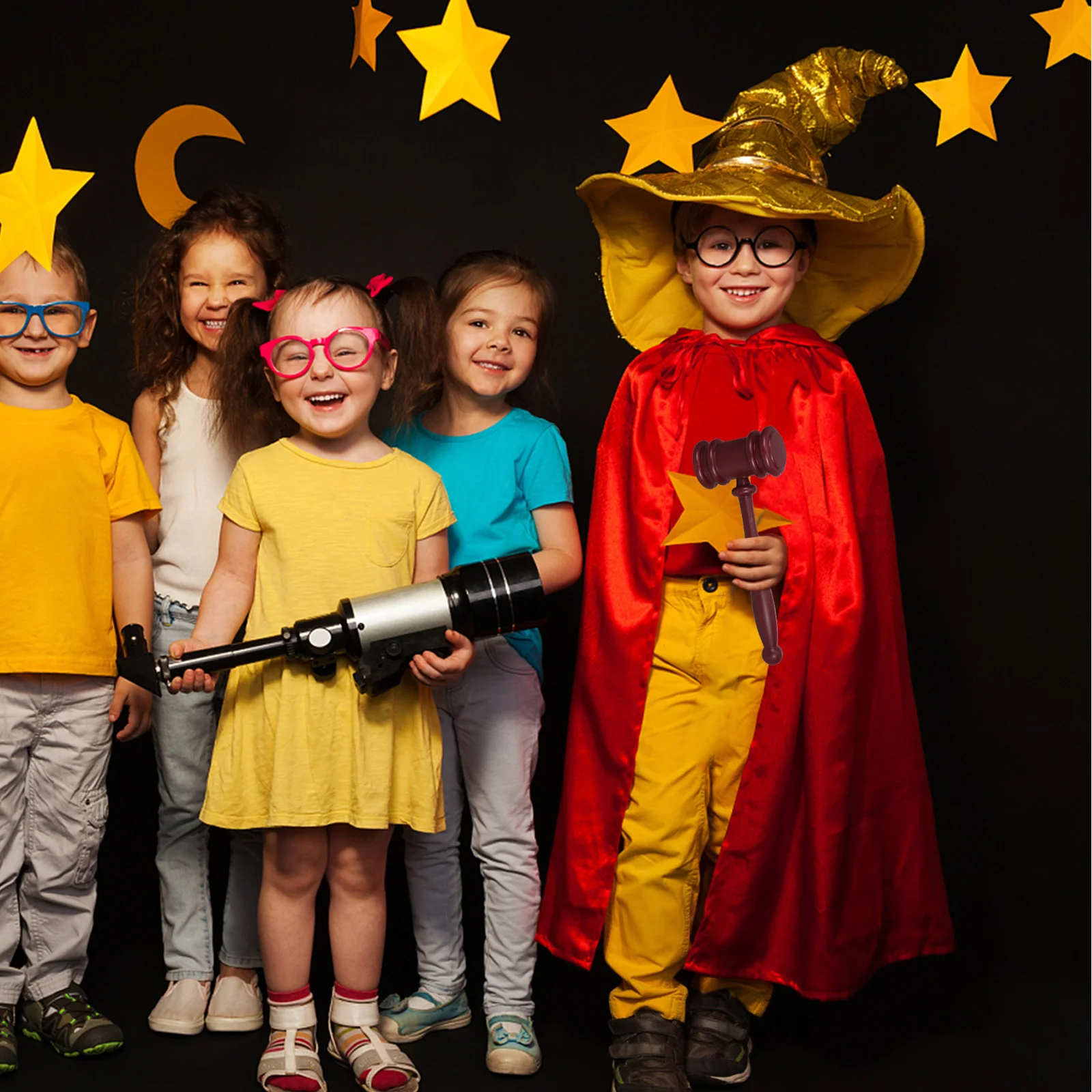 3Pcs Plastic Judge Gavel Mini Hammer Prop Costume Accessory for Halloween Lawyer Cosplay Courtroom Events Childrens Gavel