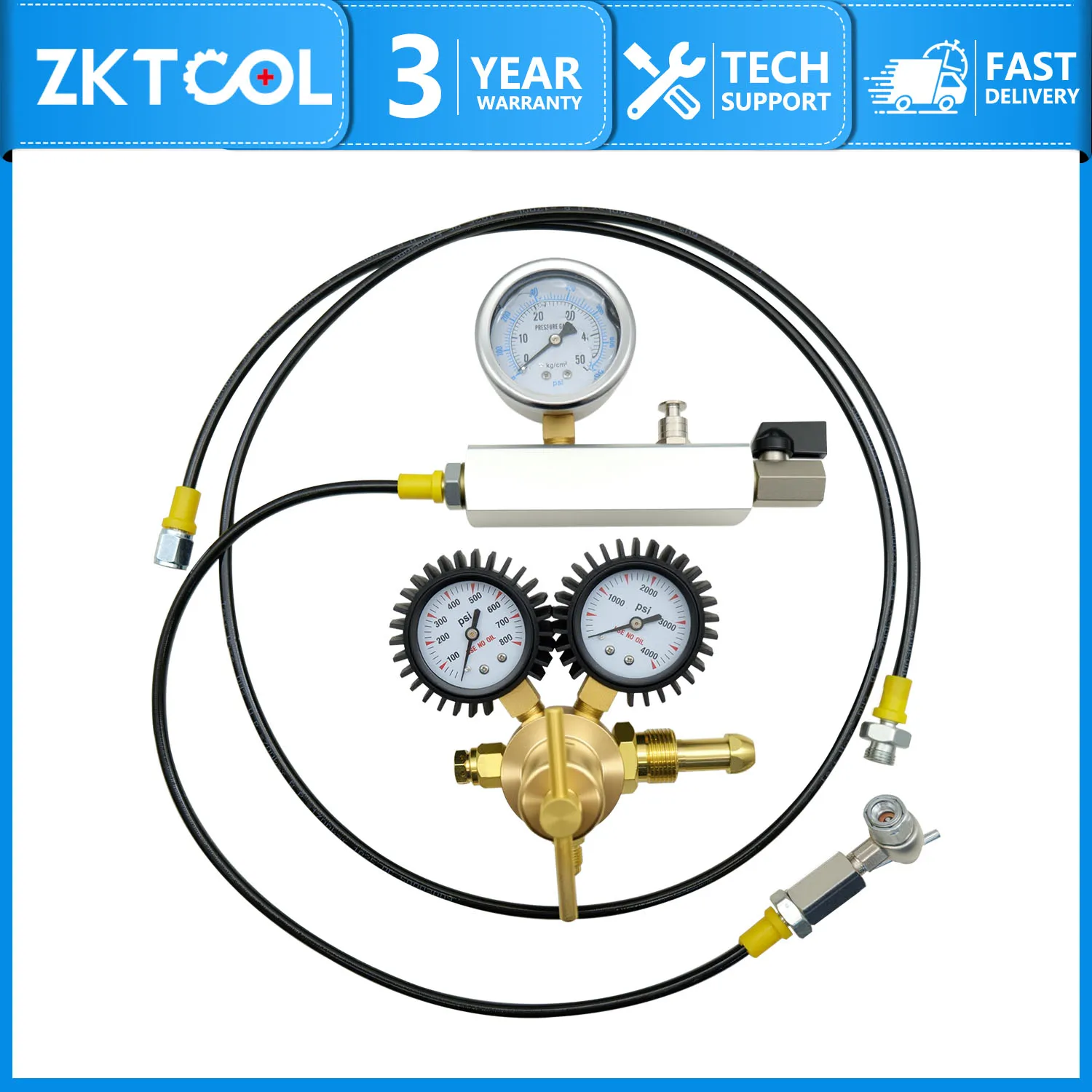 Nitrogen shock absorber inflation kit, suitable for shock absorbers, adjusters, and pneumatic chucks.
