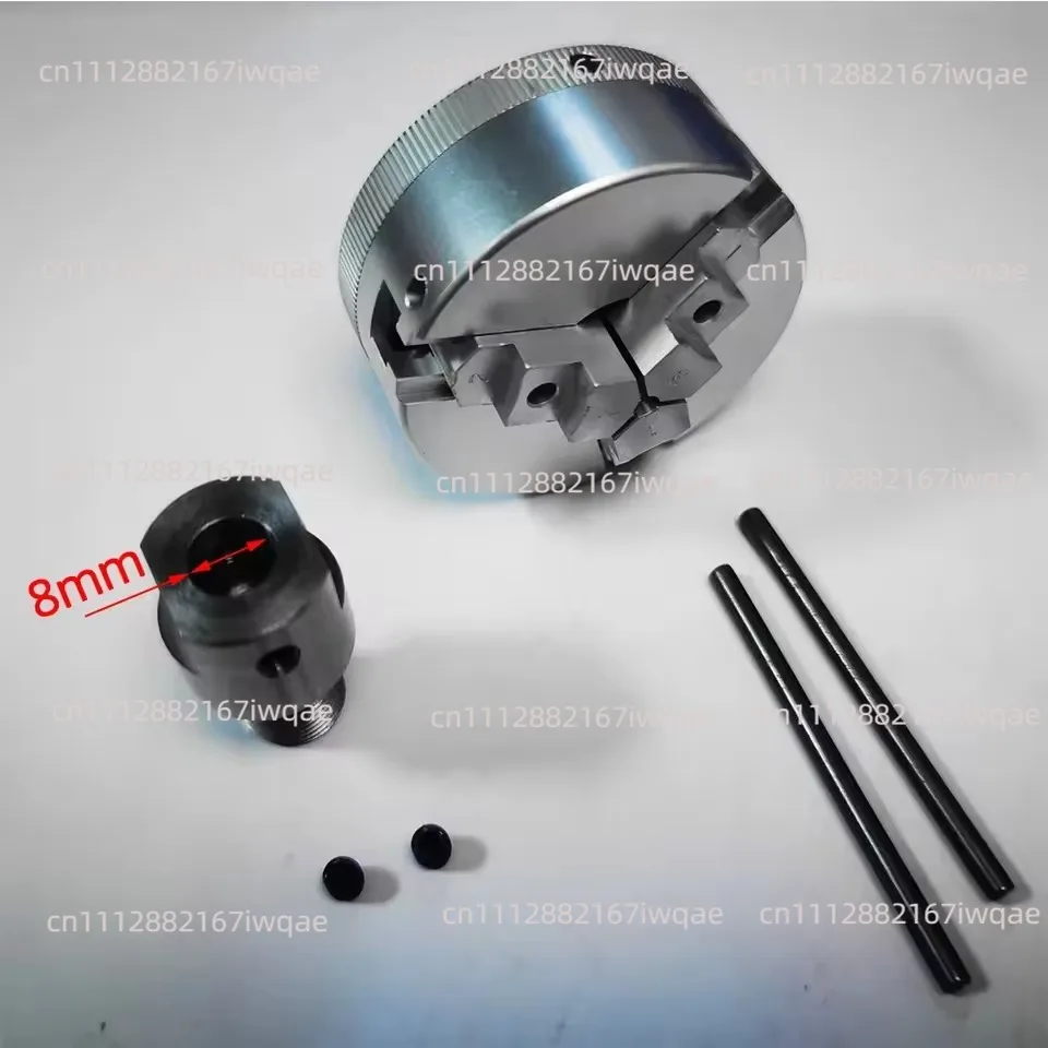 48mm Mini Three Jaw Chuck for Lathe Bench GrinderElectric Drill Aluminum Alloy Self Centering Woodworking Turning Chuck