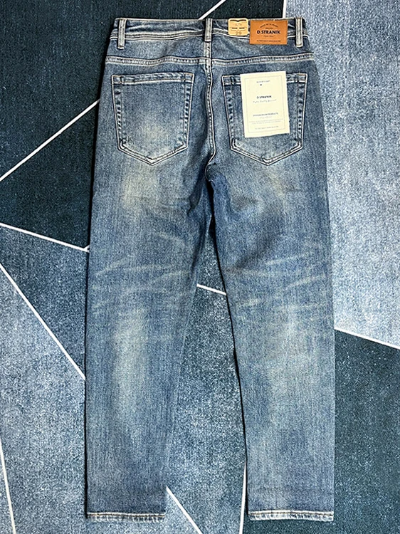 

Pure Cotton Men's Straight Leg Jeans Japanese Sle Vintage Waed White Ameika Casual Slim Fit American Leisure Trend