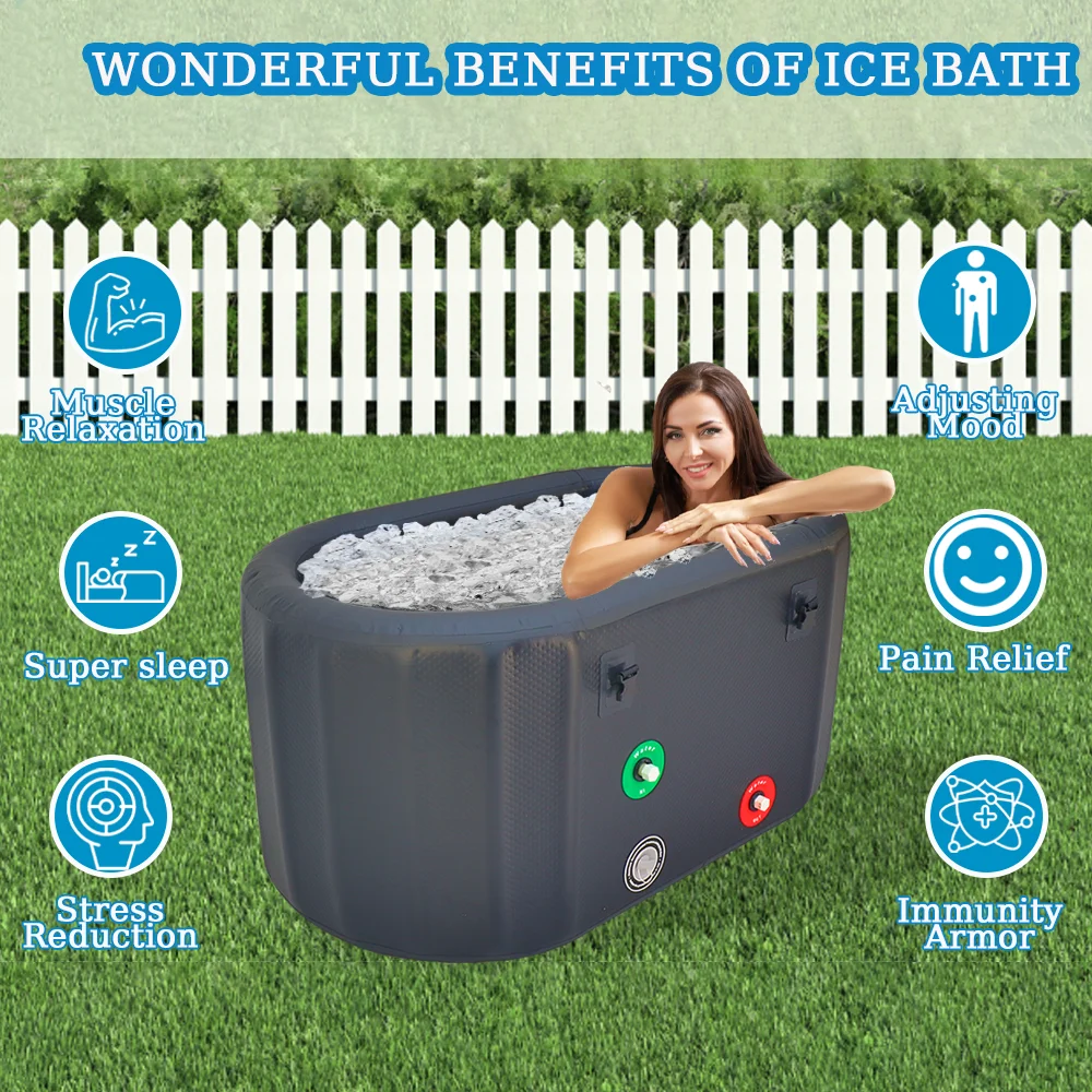 US Warehouse Ready Stock Portable Foldable Inflatable Insulated Ice Tub / Standalone Immersion / Cold Water Spa for Sports Recov