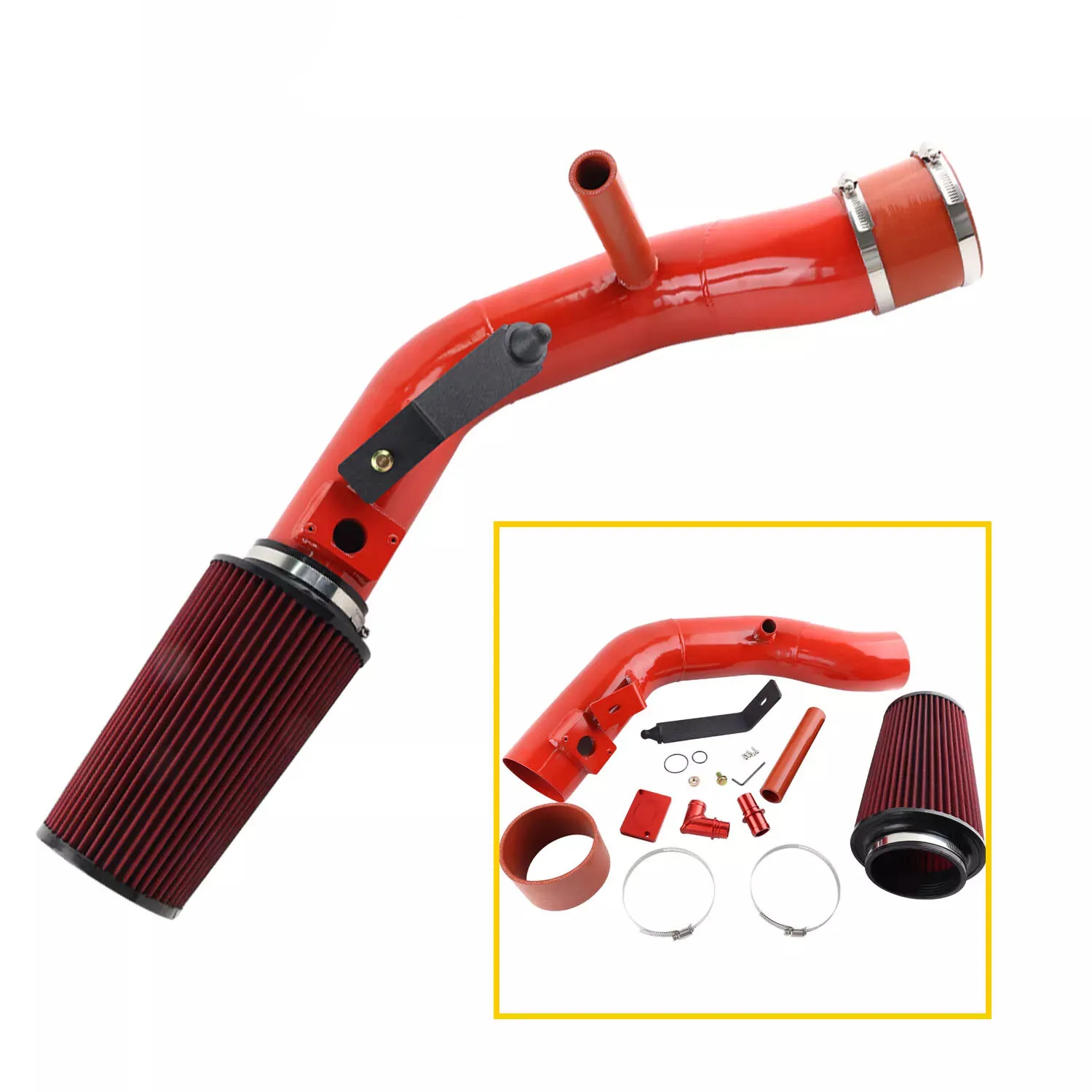 

Cold Air Intake Pipe Filter Kit Black Aluminum Fit For Ford Excursion 03-05 F250 F350 F450 F550 6.0L Diesel 2003-2007