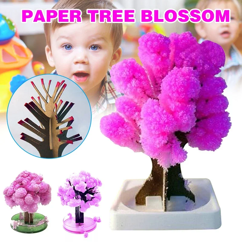 Magical Japanese children's cherry blossom tree, Christmas tree, flower paper, glass tree, DIY toy, NDS, hot, 1/2 piece