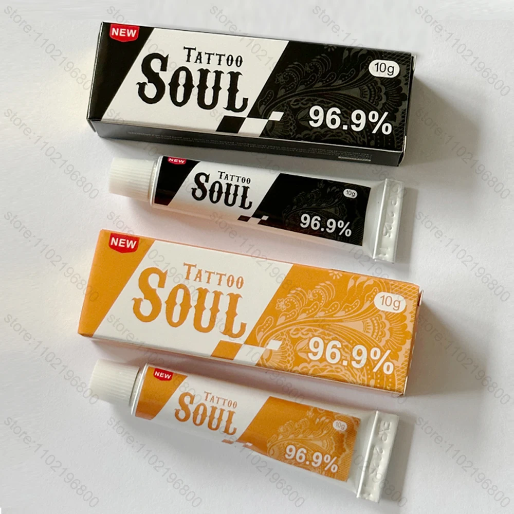 

Original 96.9% SOUL Black/Yellow Tattoo Care Cream Permanent makeup Body Eyebrow Eyeliner Lip Piercing Liner Tattoo Cream 10g