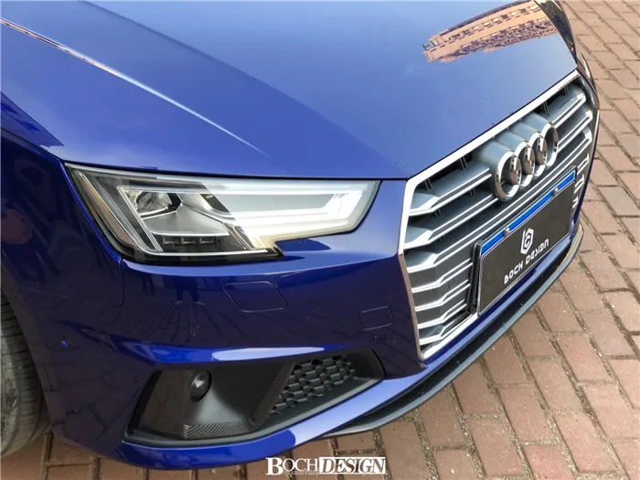 Fit for   19 new Audi S4 carbon fiber fog lampshade A4 sport version dry carbon front bumper air vent fog lamp frame