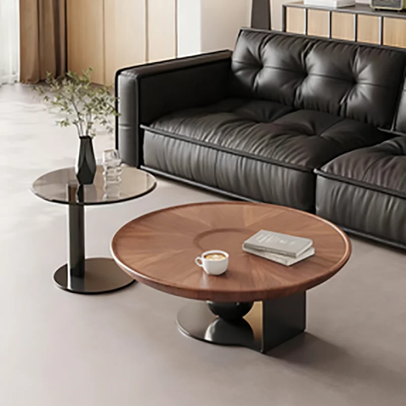 

Elegant Classic Coffee Table Premium French Minimalist Aesthetic Coffee Table Round Design Table Basse House Furniture