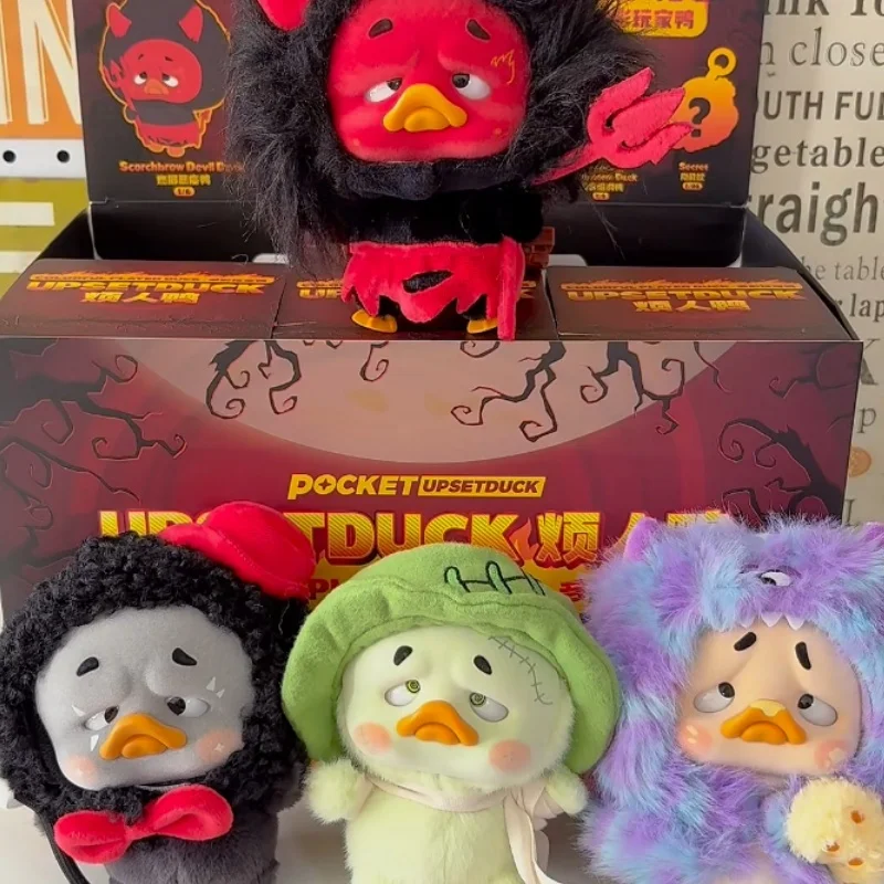 

Подлинная Upset Duck, красочный игрок, утка, серия, слепая коробка, куклы, милая модель, брелок, подвеска, орнамент, декор, игрушка, рождественские подарки