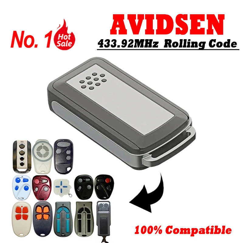 

AVIDSEN 114253 Remote Control For AVIDSEN 104250 104700 104251 104257 104350 654300 Garage Door Command 433.92MHz Gate Opener