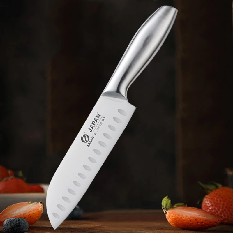 Stainless Steel Chef\'s Meat Cleaver Japanese Style Knife Santoku Knife Household Vegetable Slicing Knife Boning Cleaver