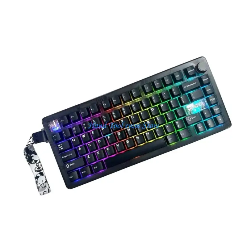 H37F Mechanical Keyboard Triple Mode Wireless 75Percent Layout with Hot Swappable Switches, Color Backlit, VIA Customizable