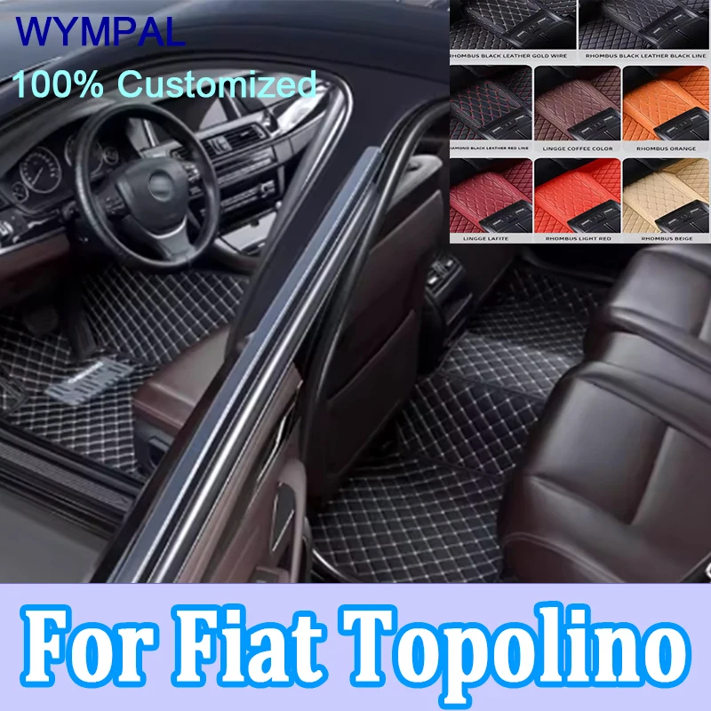 Luxuriöse Auto-Fußmatten für Fiat Topolino 500 2012 2011, Auto-Innenraum-Styling, individuelle Fußteppiche, Produkte, Ersatzzubehör