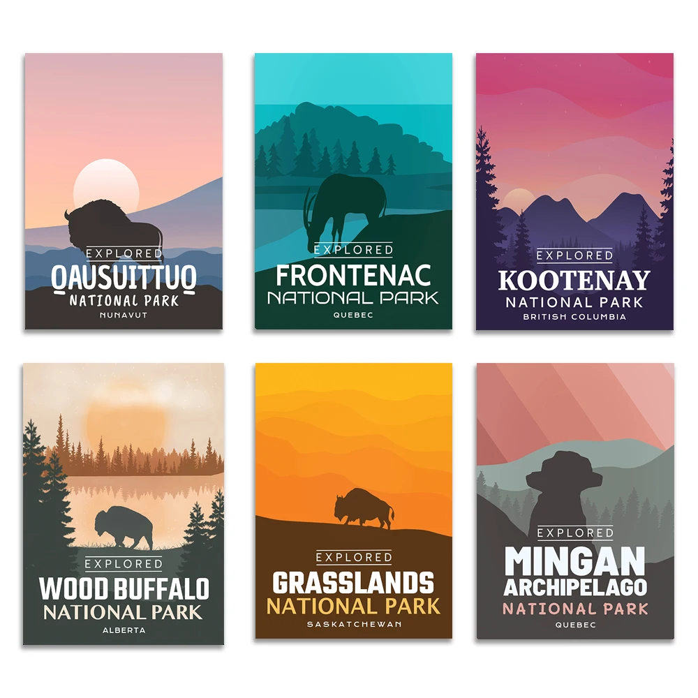 

Ivavik, Ming An Islands, Orca Park, Pelee Point Park, Wood Buffalo Park, Frontenac Park, Kausutuk National Park Discovery Poster