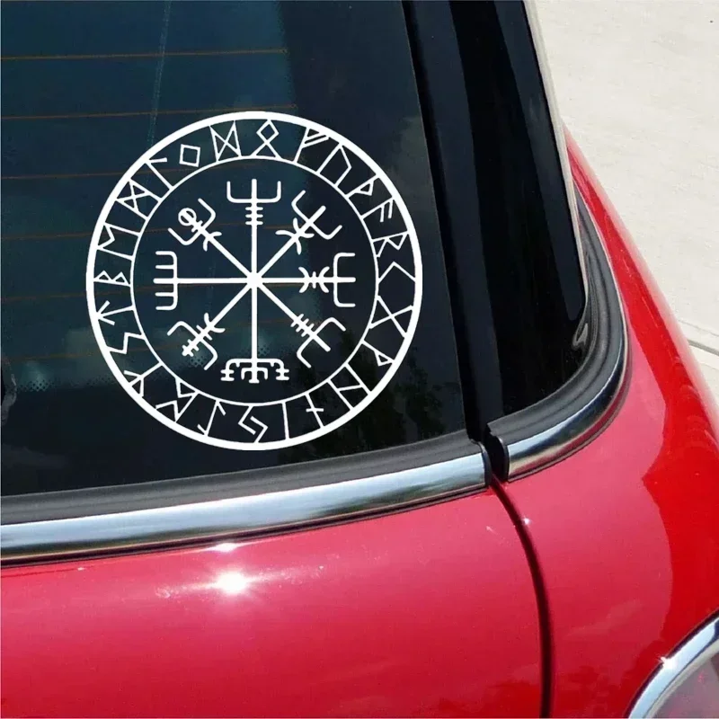 Molded vinyl stickers, car compass, automatic waterproof bumper decoration, windows, laptops, 15x15cm