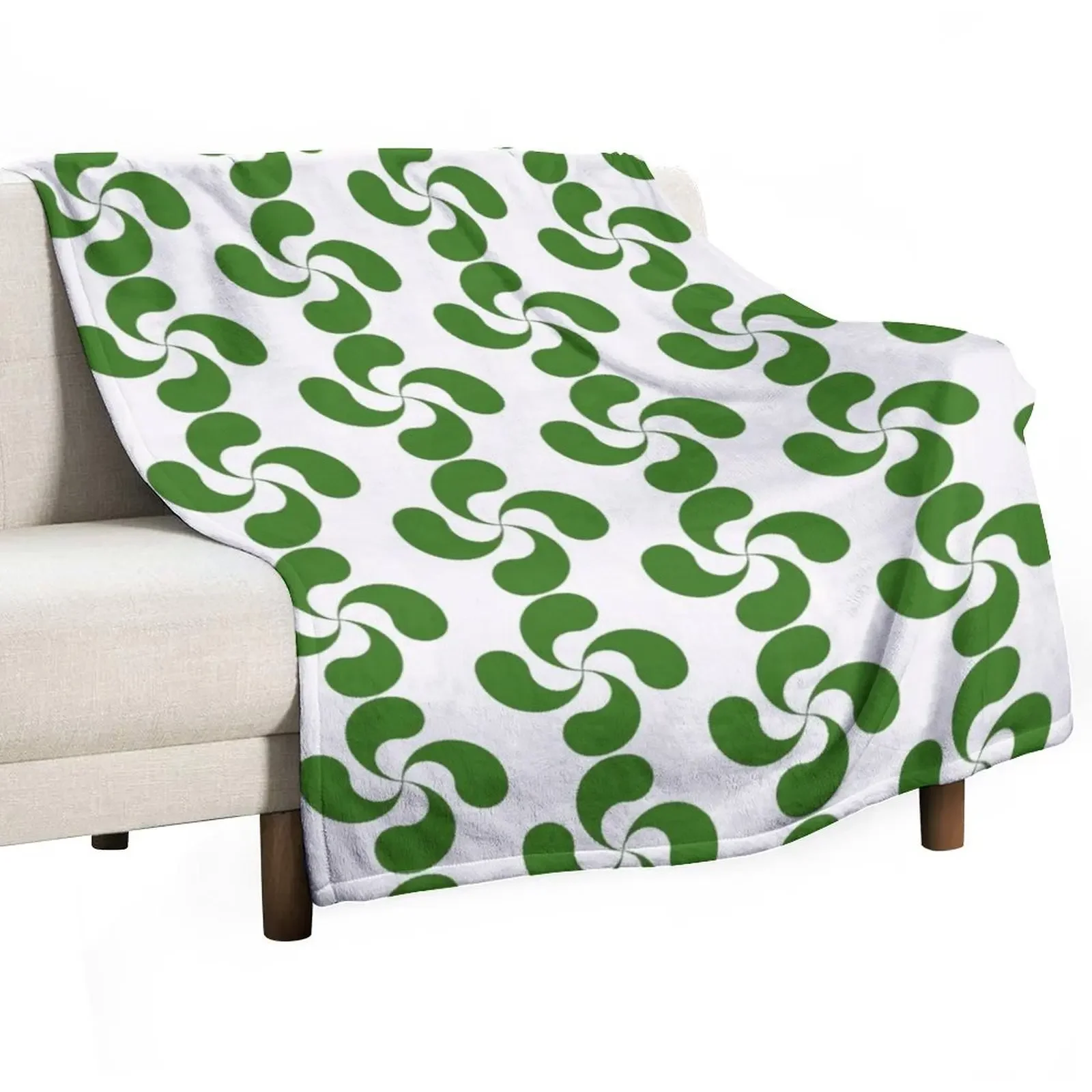 Green Basque Cross Lauburu Euskadi Throw Blanket Luxury Throw for babies Decoratives Bed linens Blankets