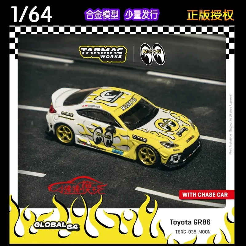 Tarmac Works 1:64 Toyota GR86 MOONEYES, die-cast alloy model, men's gift, adult collection piece.