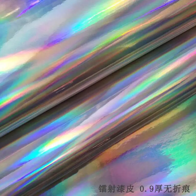 

1 Meter Rainbow Mirror Leather Cloth Imitation Leder Tecido Couro Sintetico Pu Leather Waterproof Vinil Glitter Fabric