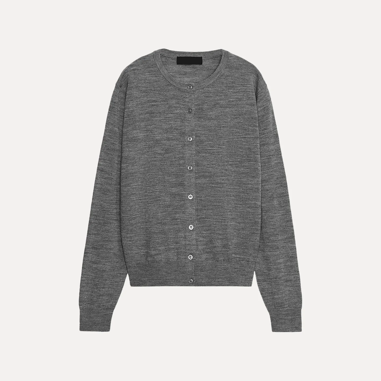 Faionable Pure Kleur Ronde Ne Lange Sve Gebreide Jaet Z Dames Herfst 2025, Nieuwe Collectie Europese Sle Open Vest