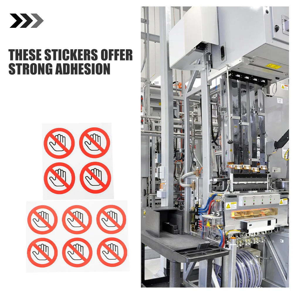 40 Pcs Water Proof Safety Sign Stickers Labels Self-adhesive Vinyl High Voltage Warning Decals