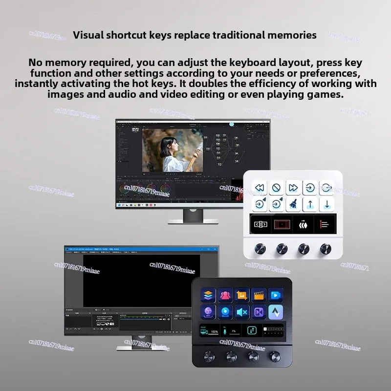 N4 custom keyboard with screen touch live console visual streamdeck macro keys