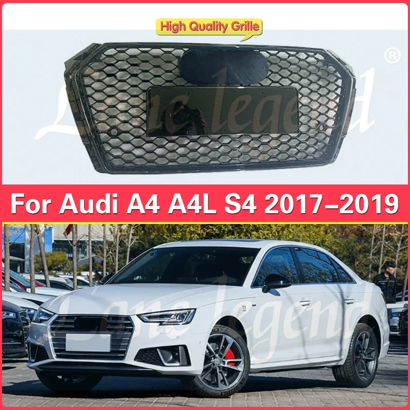 

Modified Auto Grille For AUdi RS4 Style Front Sport Mesh Honeycomb Hood Grill for Audi A4/S4 B9 2017-2019 car accessories