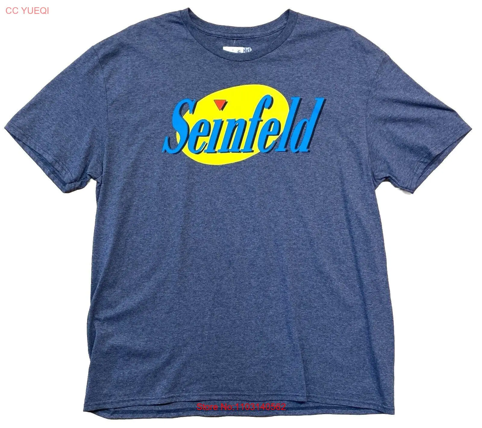 Seinfeld Comedy TV Show George Costanza Kramer Elaine T-shirt Size XL Blue