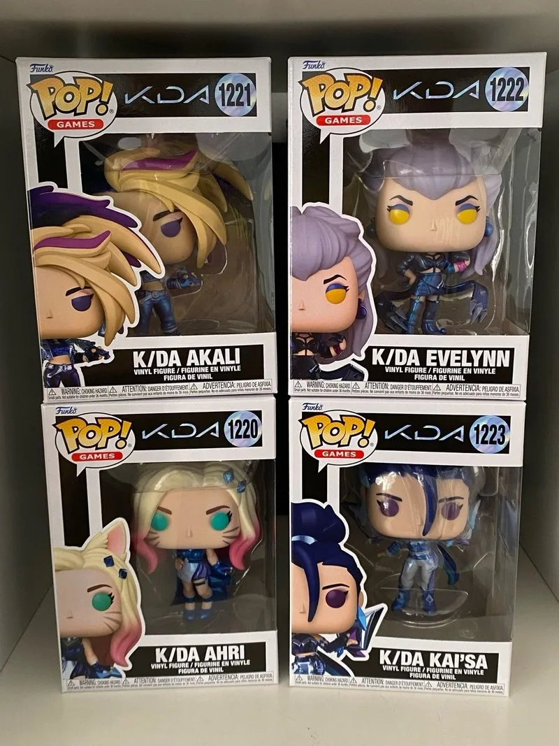 League of Legends K/DA Ahri Evelynn KaiSa Akali Figure Funko POP! Official Licensed Statue LOL Game Fans Collectible Gift Toy