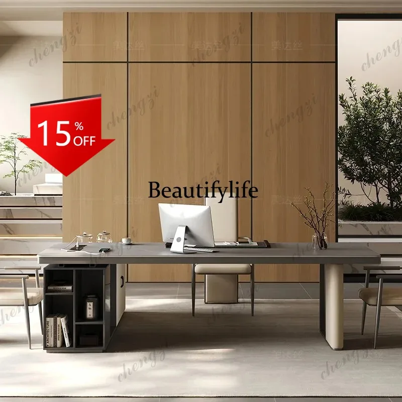 G153 Upgrade Designer Wood Office Desk Aesthetic Luxury Writing Wooden Office Table Executive Modern Mesa De Escritorio Furnitur