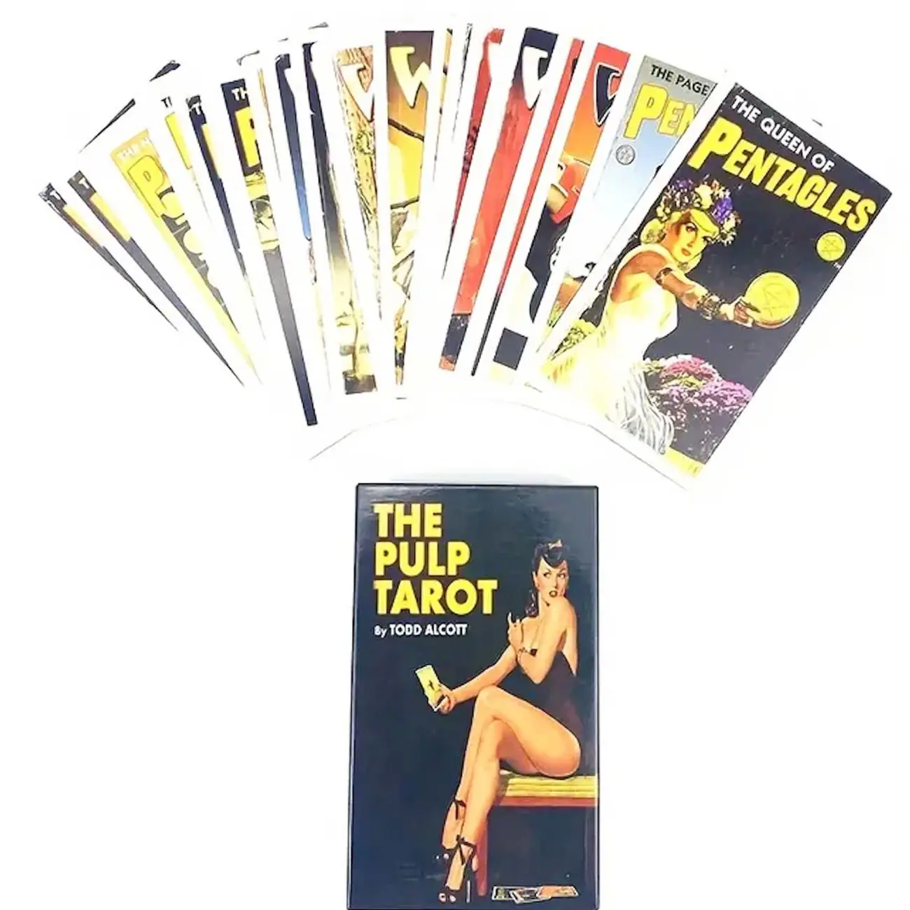 78 carte dei tarocchi in polpa da 12 x 7 cm con libretto Set di carte retrò vintage Carte da gioco per feste di Halloween e Natale