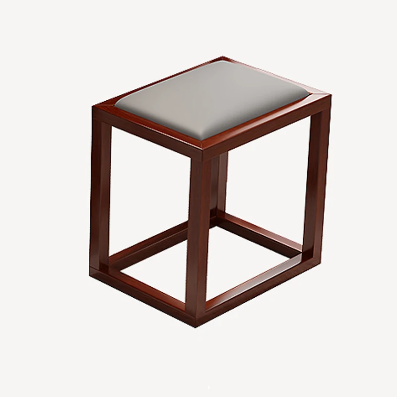Pure solid wood stool light luxury high-end new Chinese style preferential frame structure household dressing dining hall stable