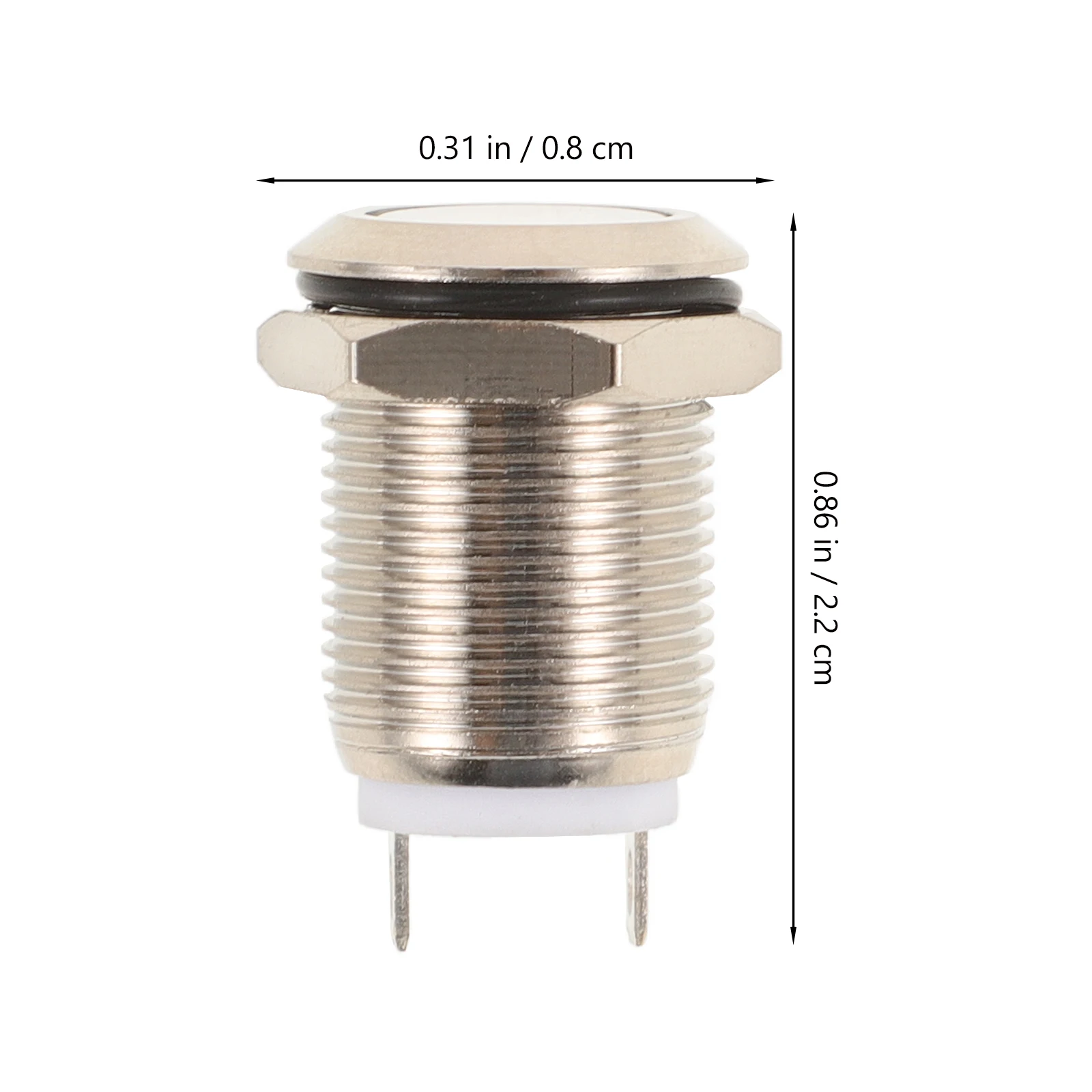 

2 Pcs Doorbell Button Replacement Parts Durable Chime Nickel-plated Copper Push
