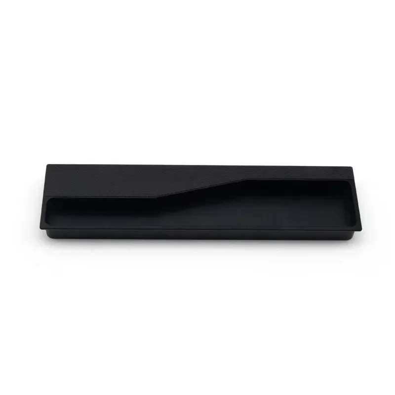 Black Aluminum Concealed Cabinet Handle Recessed Drawer Pull for Bedroom Furniture Cupboard Door Hardware