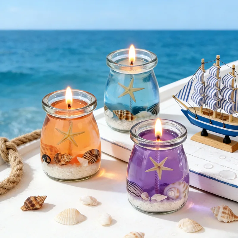 Deep Sea Glass Crystal Jelly Wax.Ocean-style Atmospheric Aromatherapy Ornaments.Handmade High-looking Birthday Wedding Souvenirs