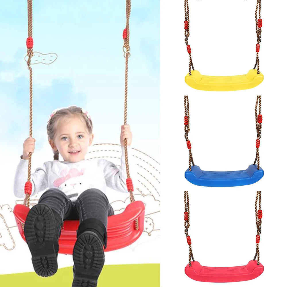 Plastic Swing Seat with Adjustable Rope Swing for Kids Outdoor Non Slip Tree Swing Seat for Children Adults Swing Set