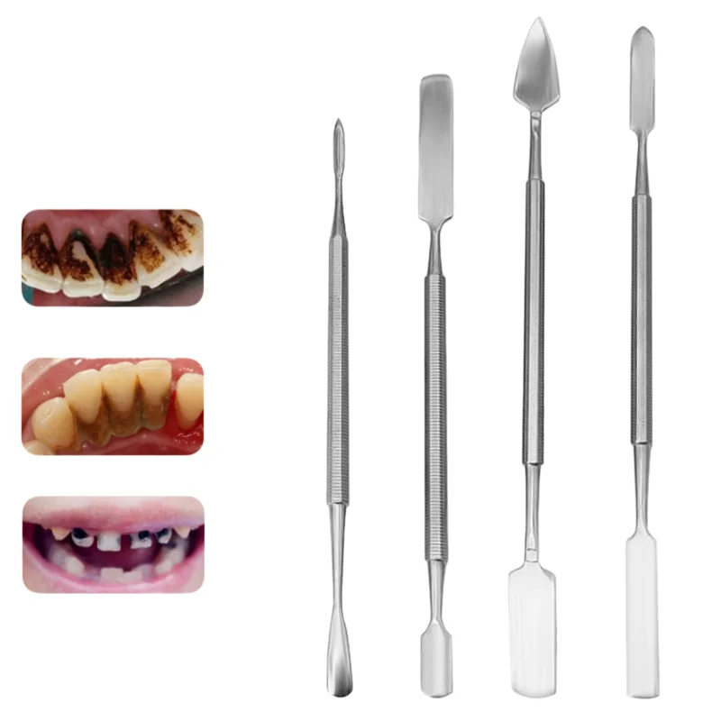 

4pcs/set Stainless Steel Dental Tools Periosteal Elevator Carver Filler Spatula Reusable Dentistry Lab Restoration Tool Kit