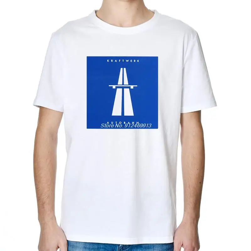 Kraftwerk Autobahn 70s Electronic Synth Avant Garde Graphic T Shirts Big Size Short Sleeve T Shirt Tees Tops Cotton Mens Clothes