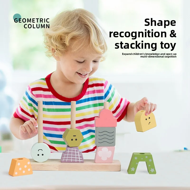 Kinderkarakter creatieve plug-in kolombouwstenen grote deeltjes babyfoto gebouw vroeg onderwijs intellectueel