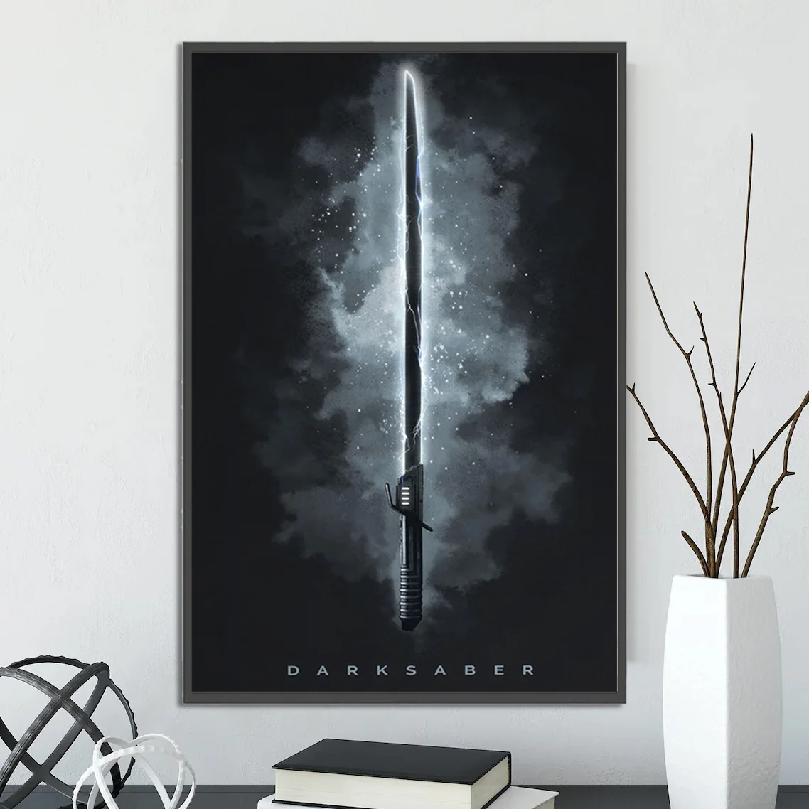 Disney Star Wars Lightsabers Self-adhesive Poster Wallpaper Figures Home Decoration Painting Wall Art Bedroom Cartoons Kid Gift