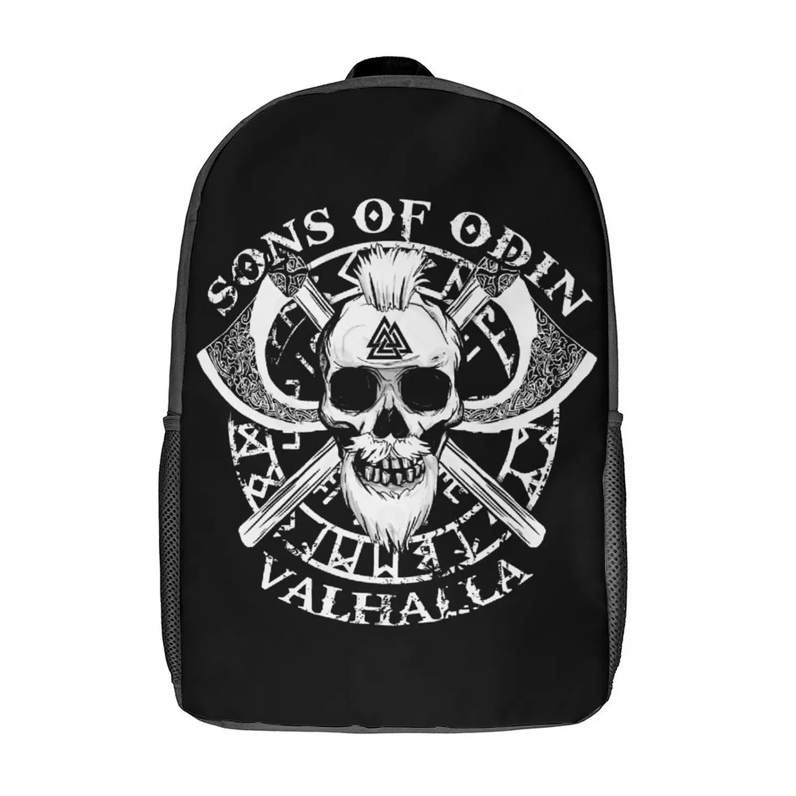 Mochila 3 en 1 de 17 pulgadas para el almuerzo, bolso para bolígrafos hijos de ODIN, Vikingo, Valhalla, Thor, Runa, Val, manta duradera, Rollo cómodo, Verano